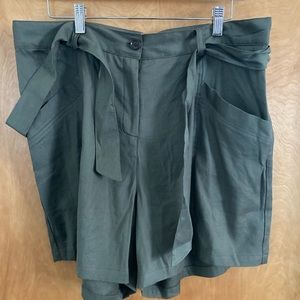 Amour Vert Green Paperbag Shorts